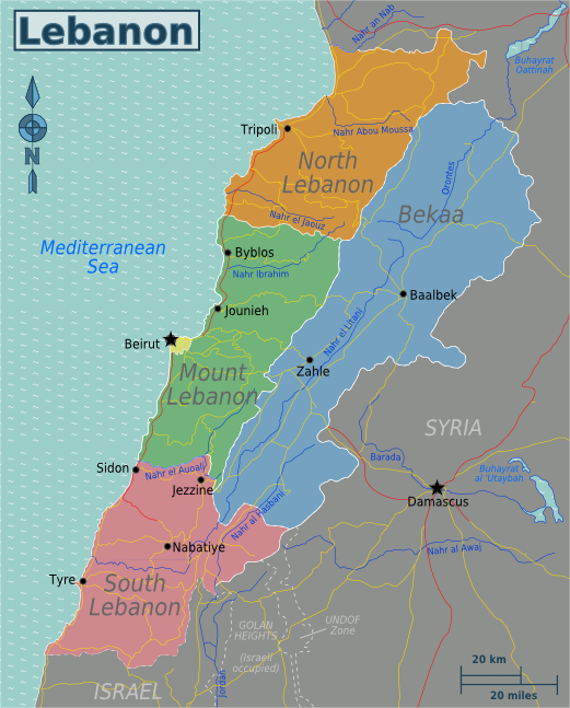 Mappa Libano Cartina Geografica E Risorse Utili Viaggiatori Net