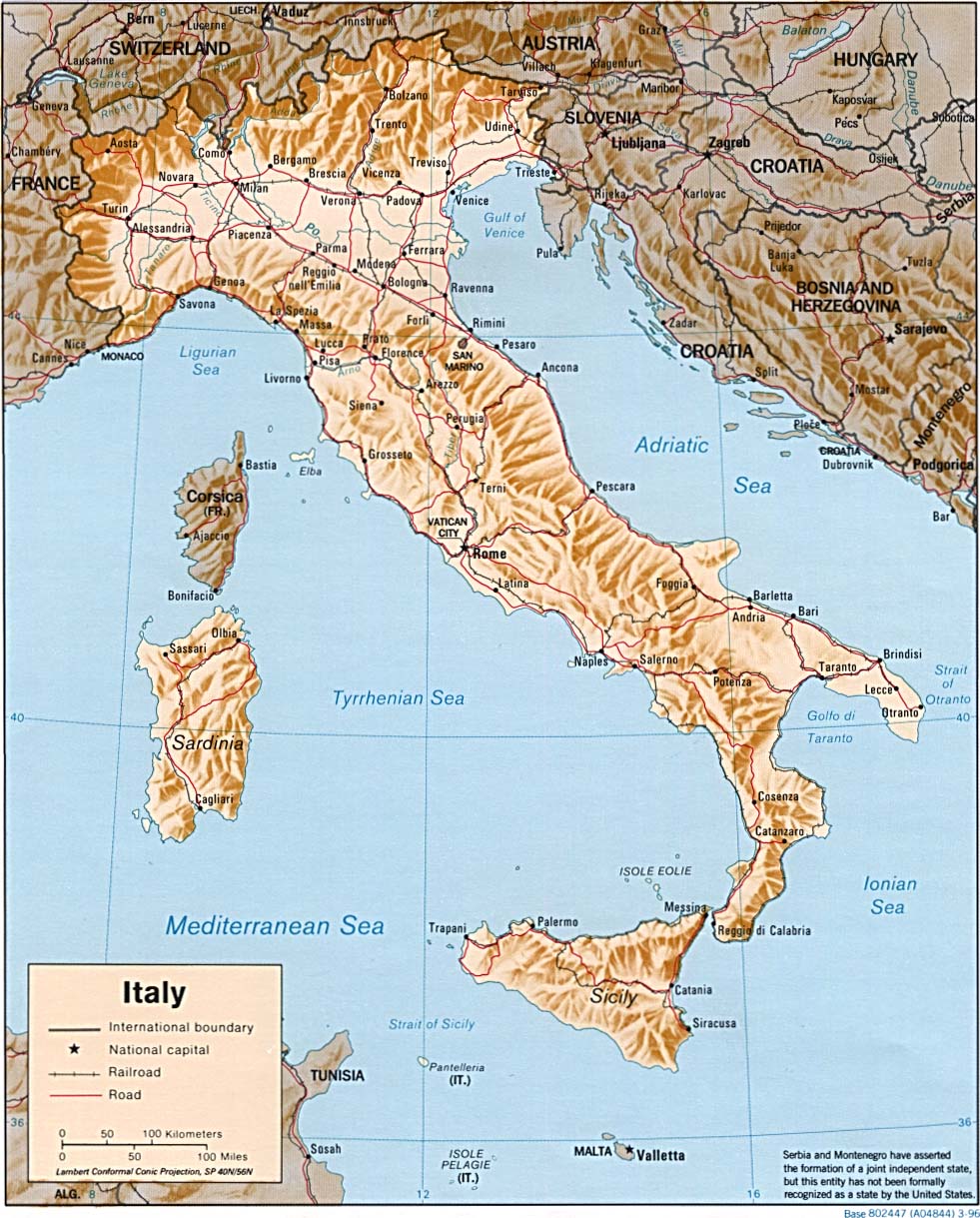 Italia Cartina Geografica