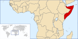 Mappa con il paese da riconoscere