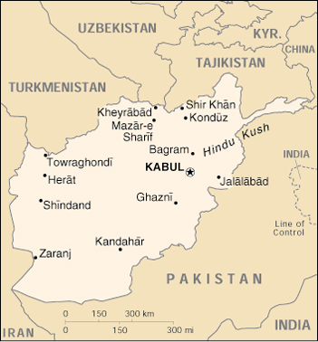 Afganistan Cartina Geografica