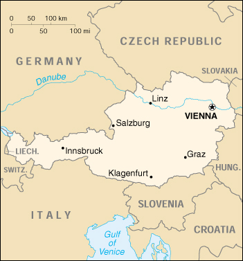 Austria Cartina Geografica