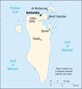 Bahrein Cartina Geografica