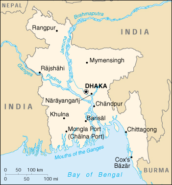 Bangladesh Cartina Geografica