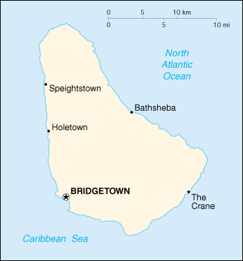 Barbados Cartina Geografica