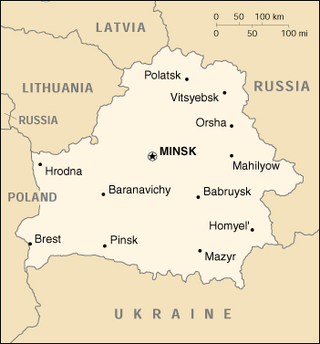 Bielorussia Cartina Geografica