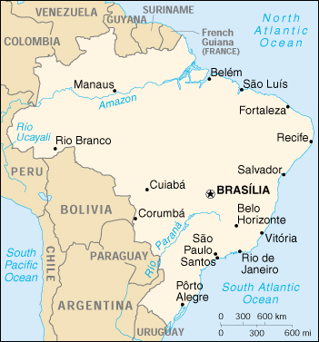 Brasile Cartina Geografica