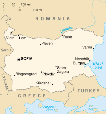 Bulgaria Cartina Geografica
