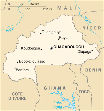 Burkina Faso Cartina Geografica