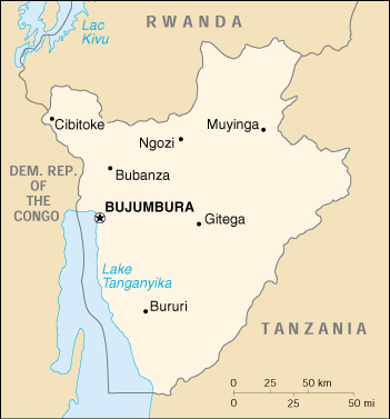 Burundi Cartina Geografica