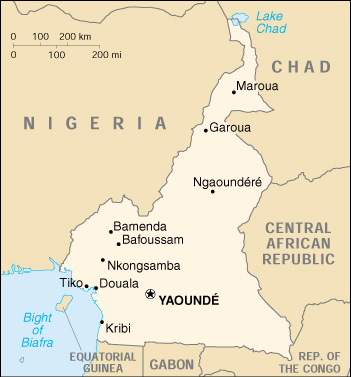 Camerun Cartina Geografica