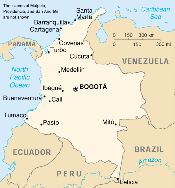 Colombia Cartina Geografica