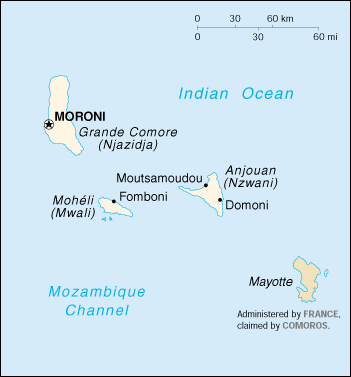Comore Cartina Geografica