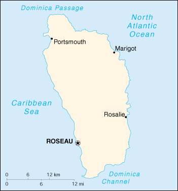 Dominica Cartina Geografica