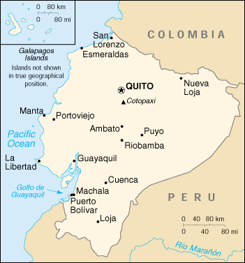 Mappa Ecuador - cartina geografica e risorse utili - Viaggiatori.net