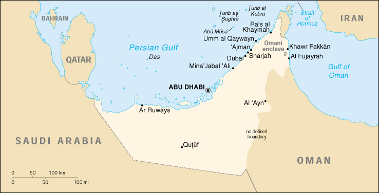 Mappa Emirati Arabi Uniti - cartina geografica e risorse utili - Viaggiatori.net