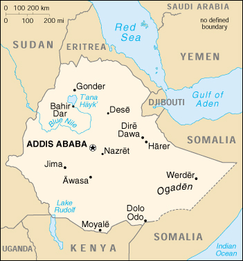 Etiopia Cartina Geografica