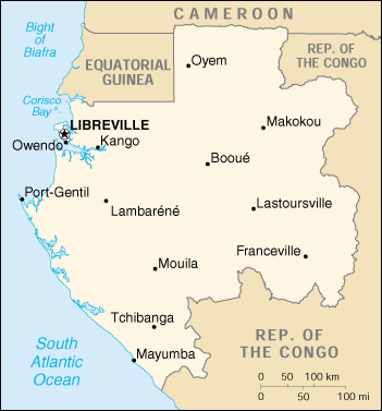 Gabon Cartina Geografica