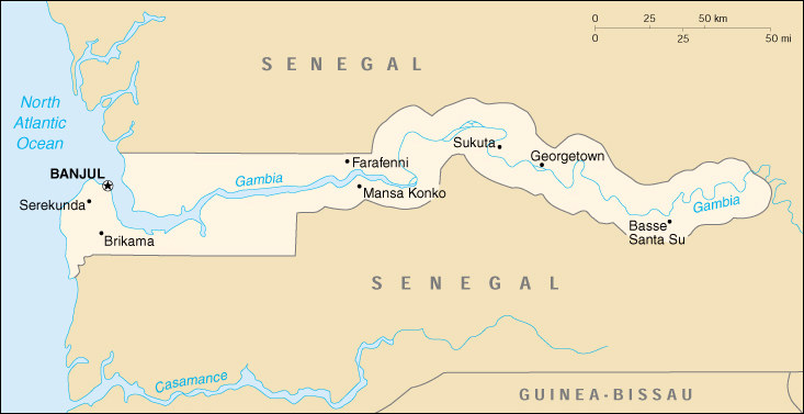 Gambia Cartina Geografica
