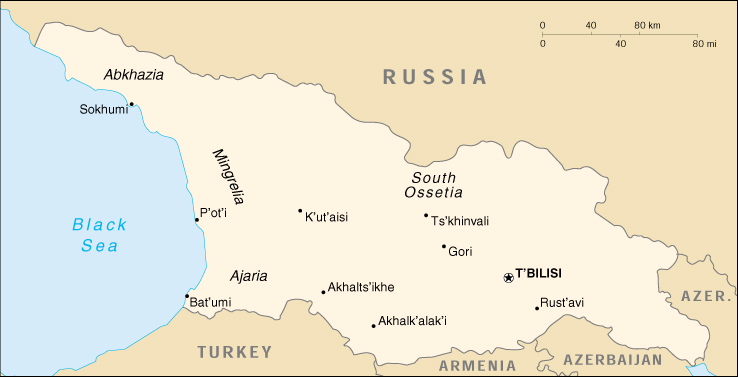 Georgia Cartina Geografica
