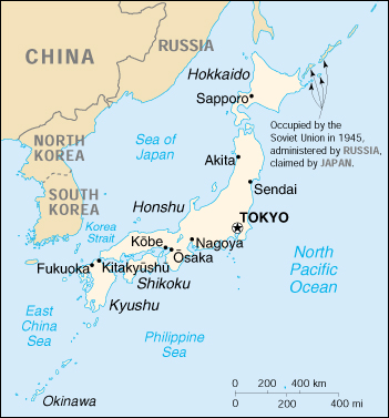 Giappone Cartina Geografica