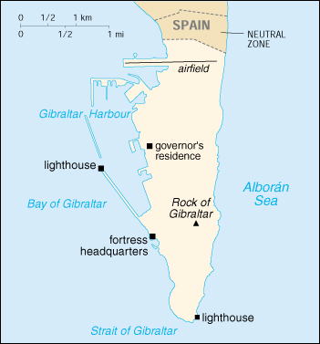 Gibilterra Cartina Geografica