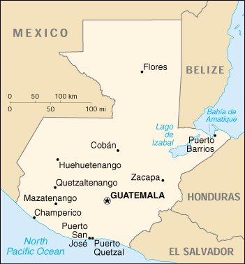 Guatemala Cartina Geografica