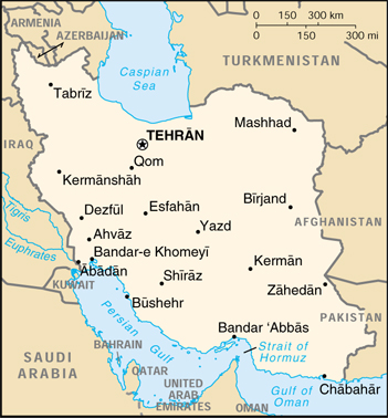 Iran Cartina Geografica