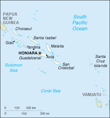 Isole Salomone Cartina Geografica