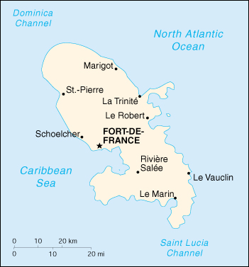 Martinica Cartina Geografica