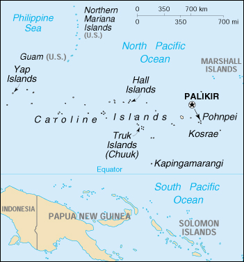 Micronesia Cartina Geografica