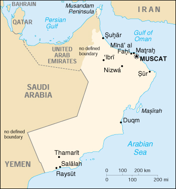 Mappa Oman - cartina geografica e risorse utili - Viaggiatori.net