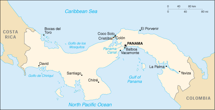 Panama Cartina Geografica