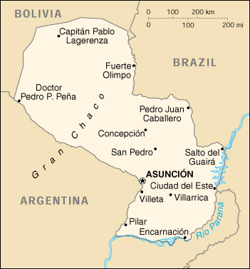 Paraguay Cartina Geografica