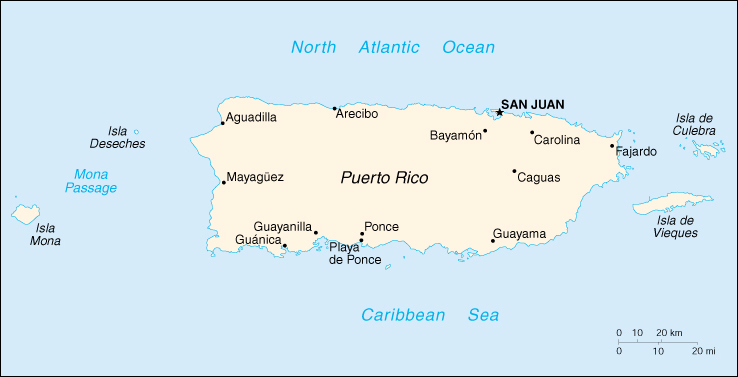 Portorico Cartina Geografica