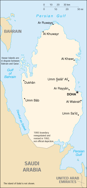 Qatar Cartina Geografica