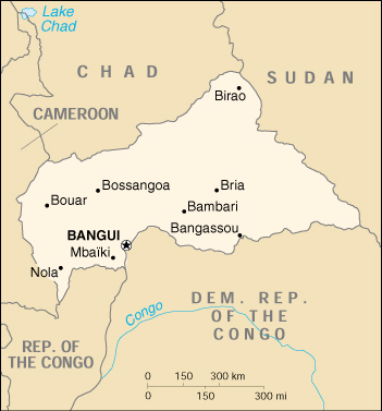 Repubblica Centrafricana Cartina Geografica