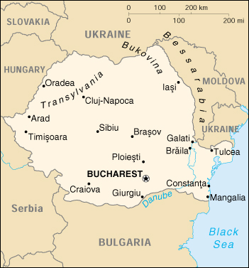 Romania Cartina Geografica