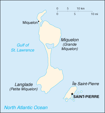 Saint Pierre e Miquelon Cartina Geografica