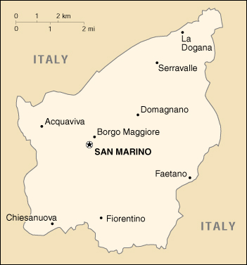 San Marino Cartina Geografica