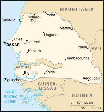 Senegal Cartina Geografica