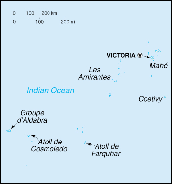 Seychelles Cartina Geografica