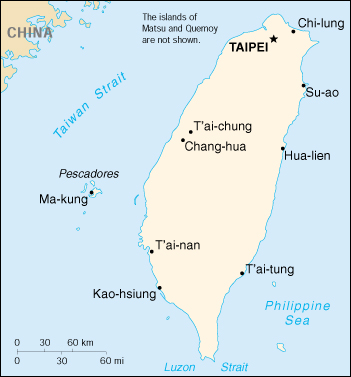Taiwan Cartina Geografica