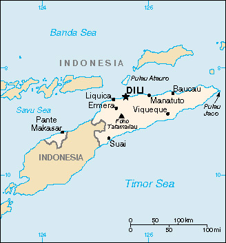 Timor Est Cartina Geografica