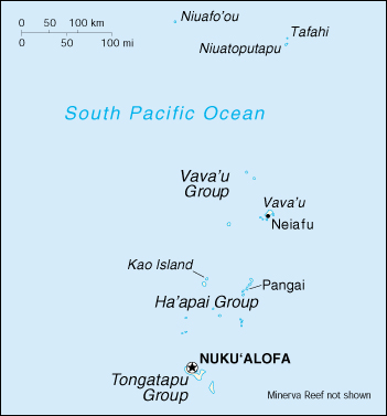 Tonga Cartina Geografica