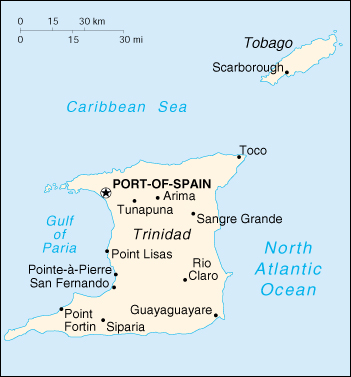 Trinidad e Tobago Cartina Geografica