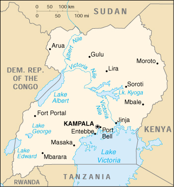 Uganda Cartina Geografica