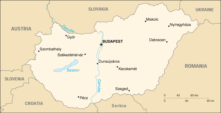 Ungheria Cartina Geografica