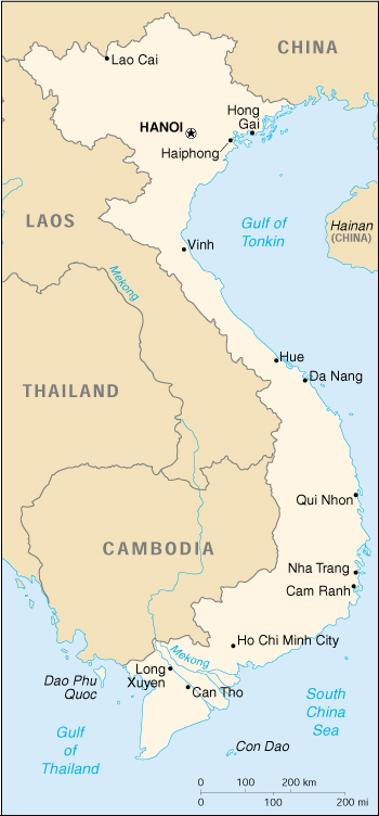 Vietnam Cartina Geografica
